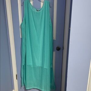 Avenue Turquoise Sleeveless Midi Dress
